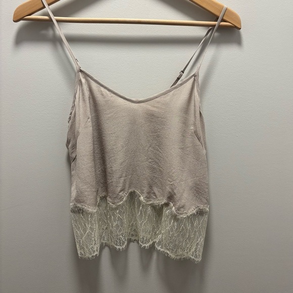 Aritzia Wilfred 100% Silk and Lace Camisole - Picture 1 of 8